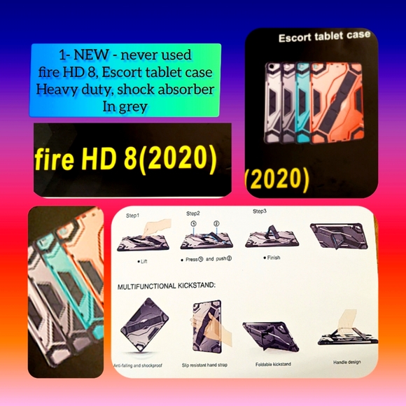 5/$25 1- NEW never used - amazon fire HD 8 tablet Escort tablet case, Heavy duty - Picture 2 of 5